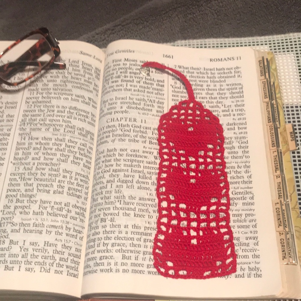 Handmade Heart Crochet Bookmark